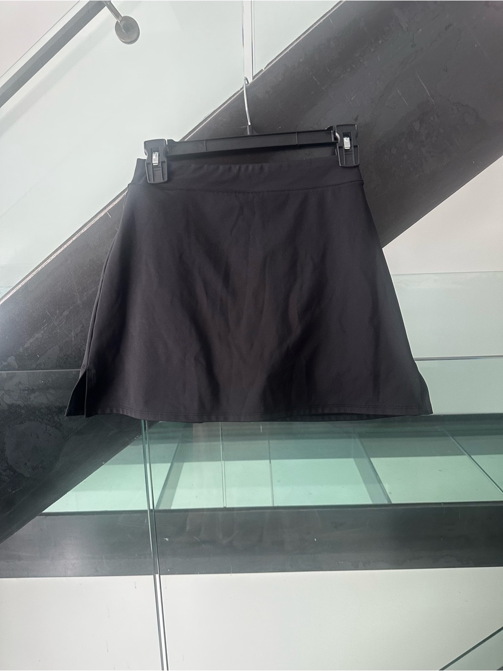 Reformation EcoMove Black Mini A-Line Skirt